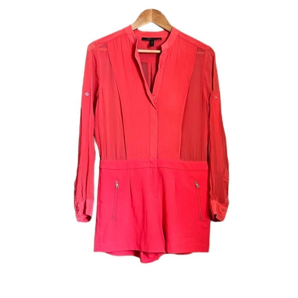 BCBGMaxarzia silk blend romper. Size small